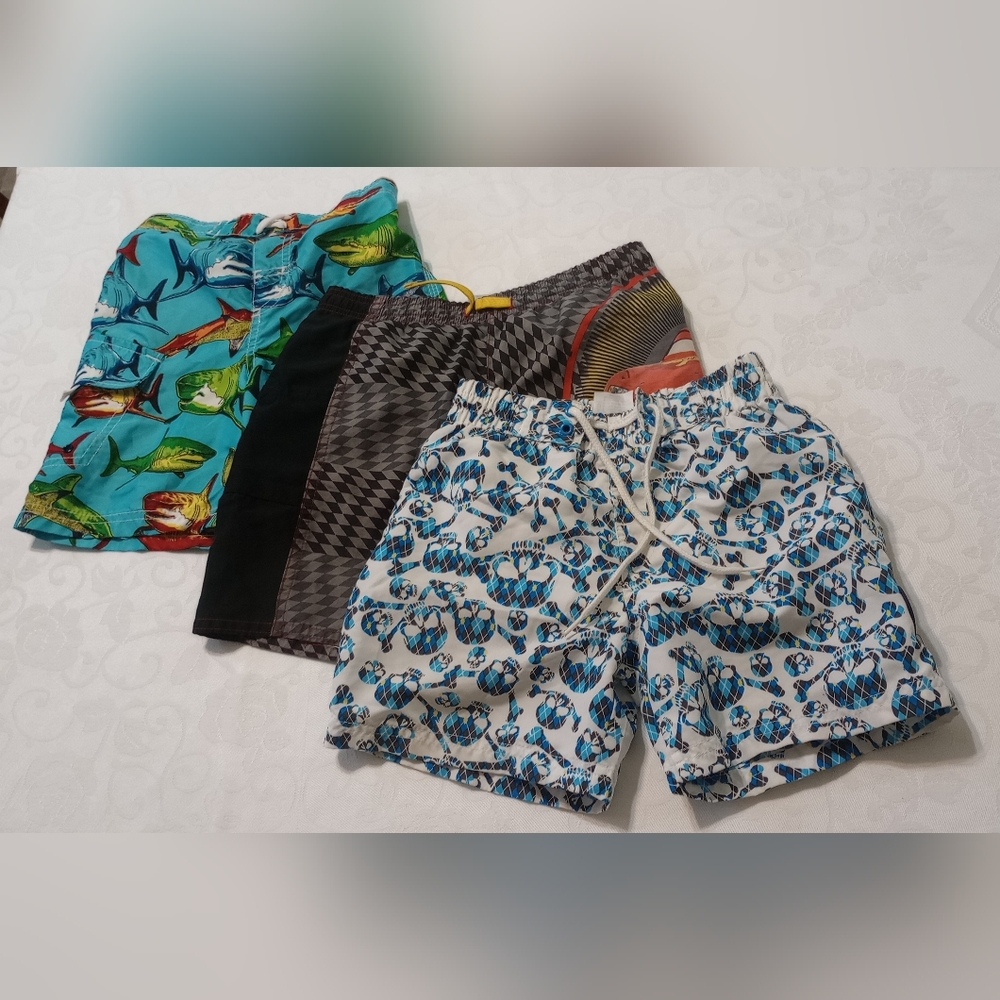 Kids Colorful Swim Shorts Set